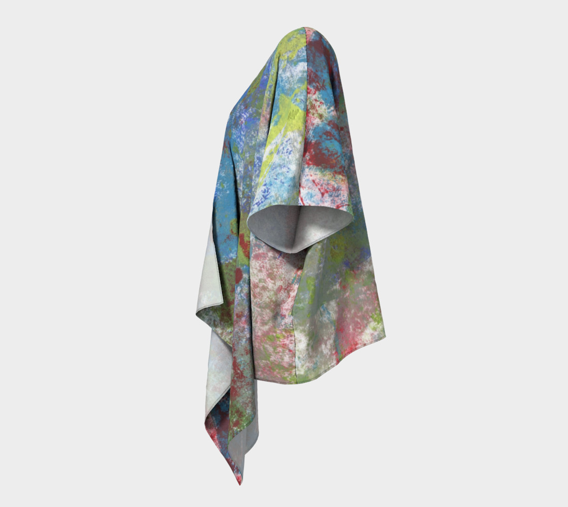 Multi Blue and Green Draped Kimono preview #2