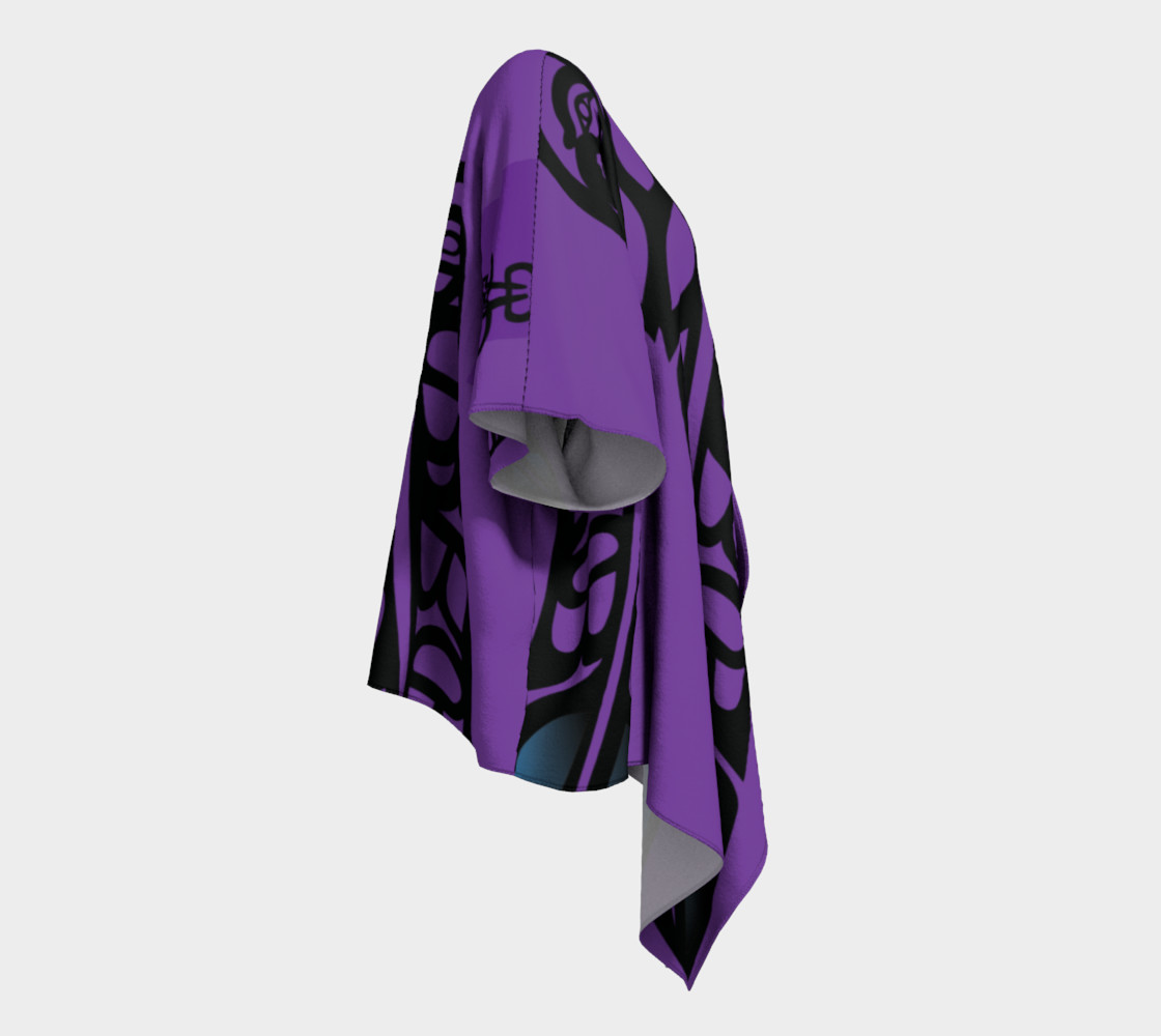 Black Raven & Eagle Feathers on Purple, by Mia Hunt preview #3
