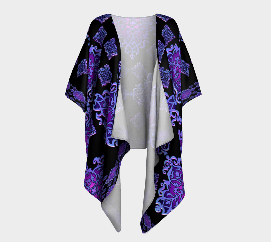 Modern Geometric Damask Kimono by Amelia Carrie preview #1