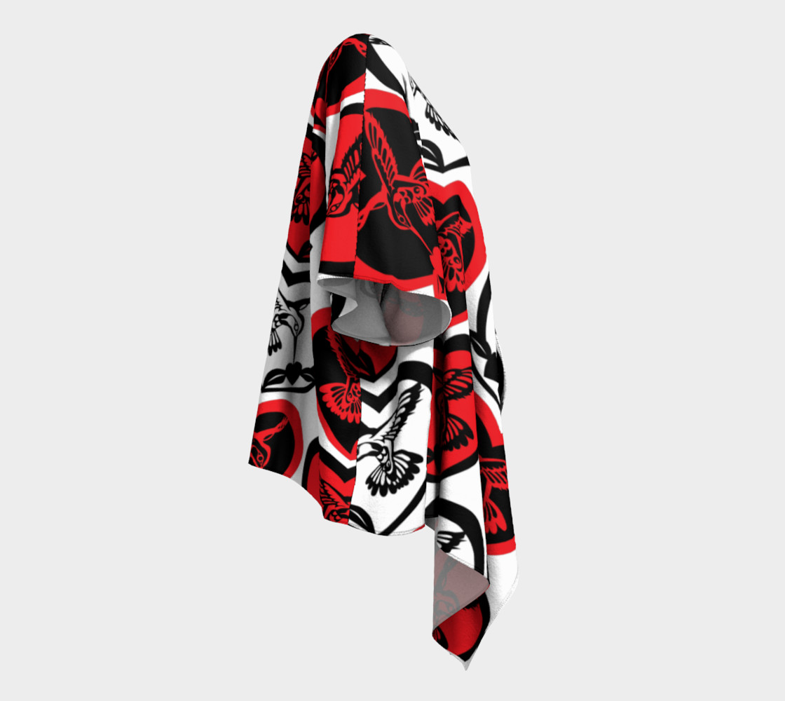 Red, Black & White Hummingbirds in Hearts by Mia Hunt preview #3