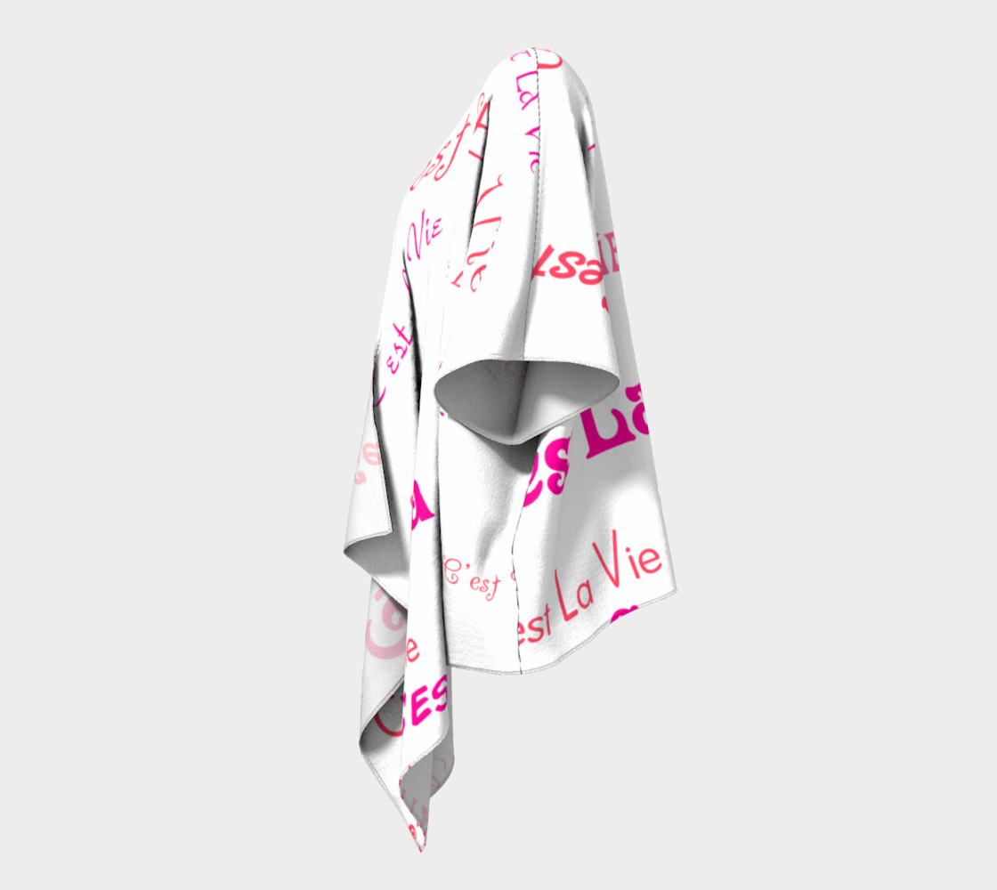Fuchsia C'est la Vie Draped Kimono preview #2