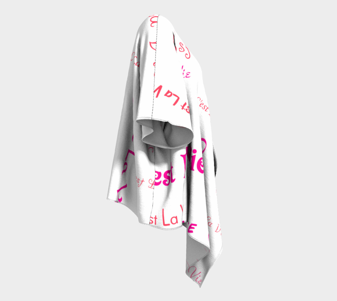 Fuchsia C'est la Vie Draped Kimono preview #3