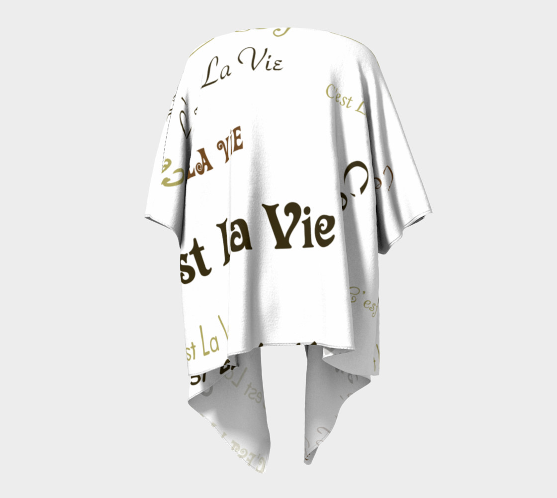 Mocha C'est la Vie Draped Kimono preview #4