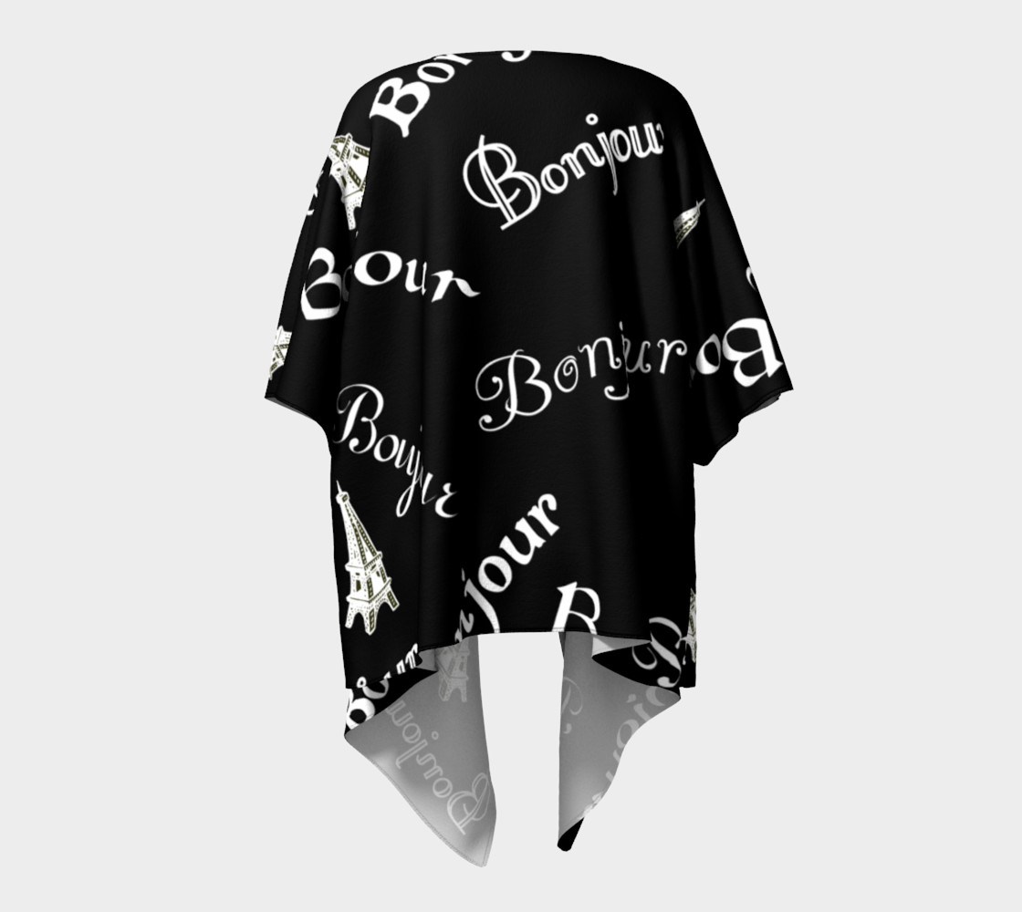 White Bonjour Draped Kimono preview #4