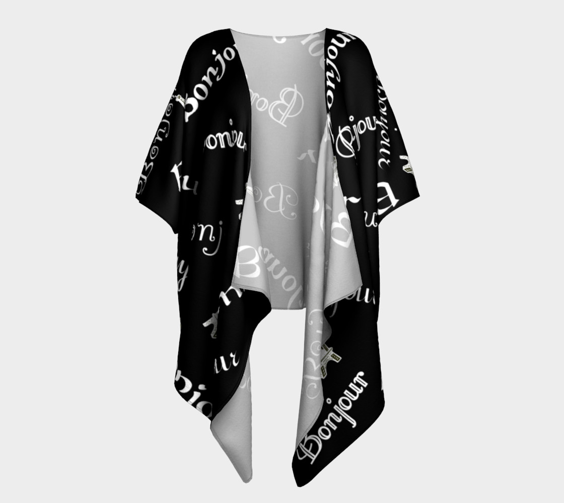 White Bonjour Draped Kimono preview #1