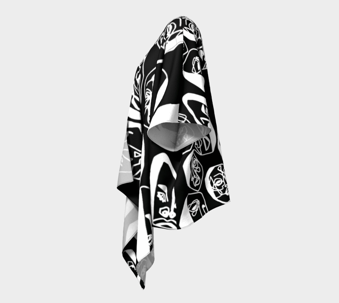 7 FACES OF CURSE KIMONO DRAPED BLACK preview #2