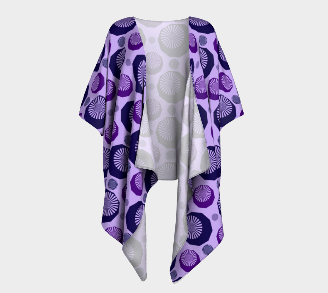 Purple Diamonds Draped Kimono preview #1