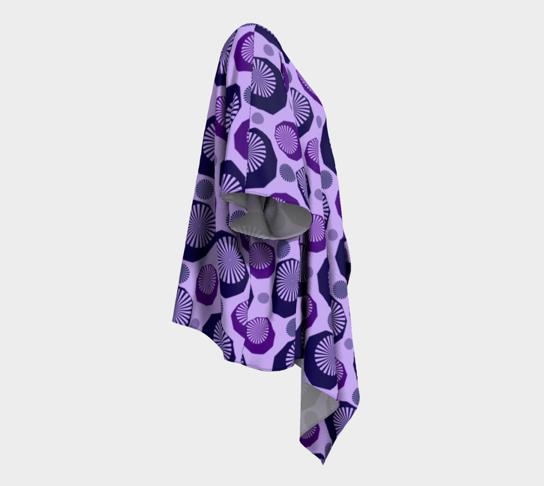Purple Diamonds Draped Kimono preview #3