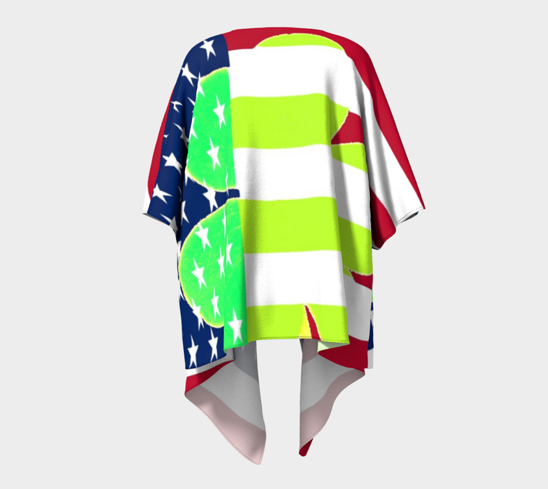 Aperçu de Funny St. Patrick Draped Kimono Irish Shamrock American Flag Colors #4