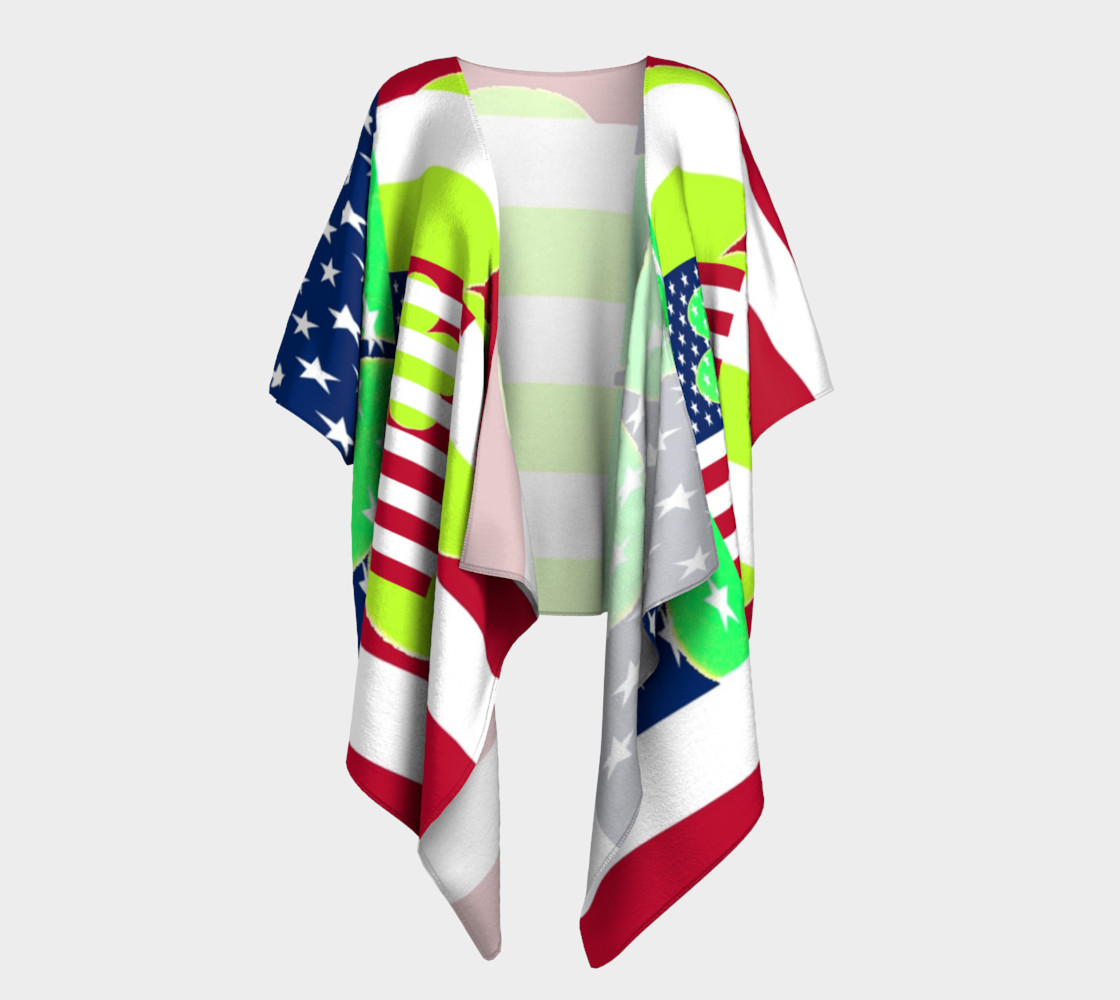 Aperçu de Funny St. Patrick Draped Kimono Irish Shamrock American Flag Colors #1