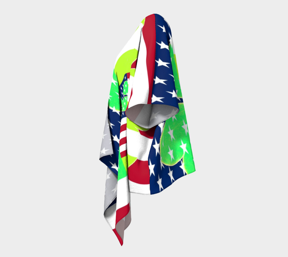 Aperçu de Funny St. Patrick Draped Kimono Irish Shamrock American Flag Colors #2