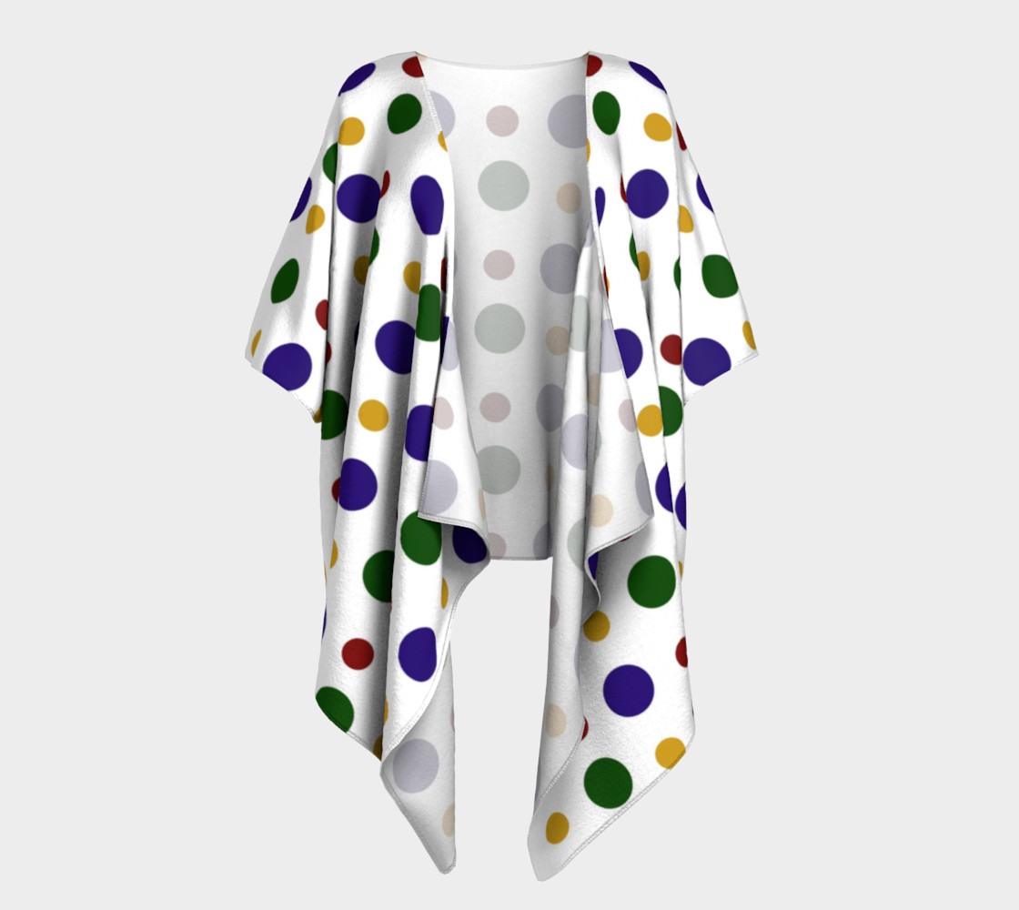 Colourful Dots Draped Kimono preview #1