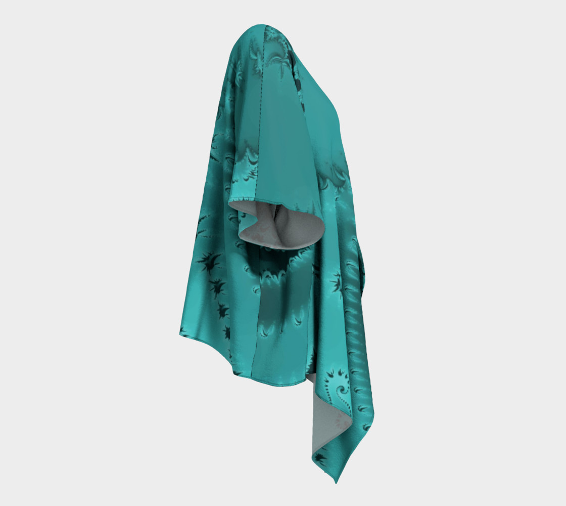 Teal Twilight Draped Kimono preview #3
