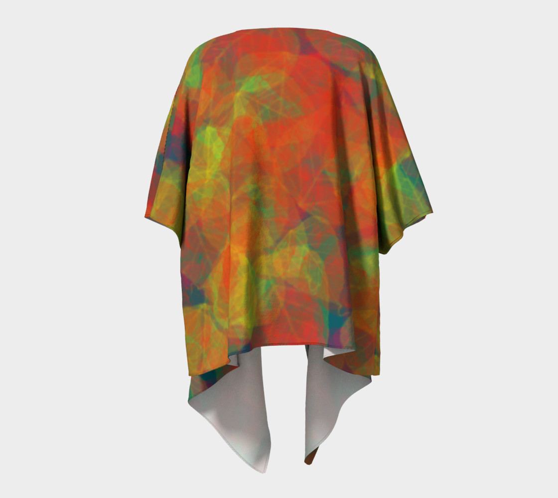 Abstract Leaf Draped Kimono preview #4