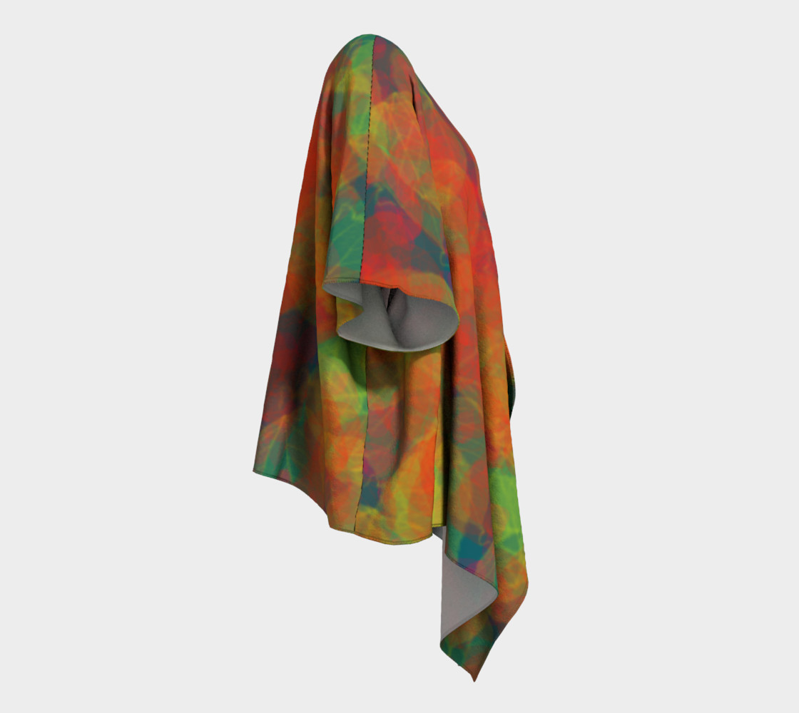 Abstract Leaf Draped Kimono preview #3