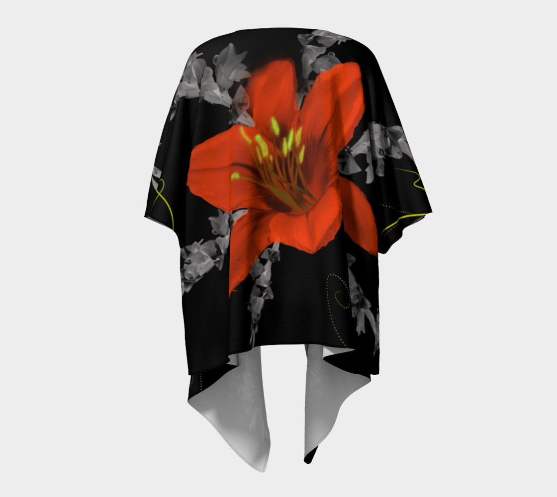 Lily and Gladiola Draped Kimono preview #4