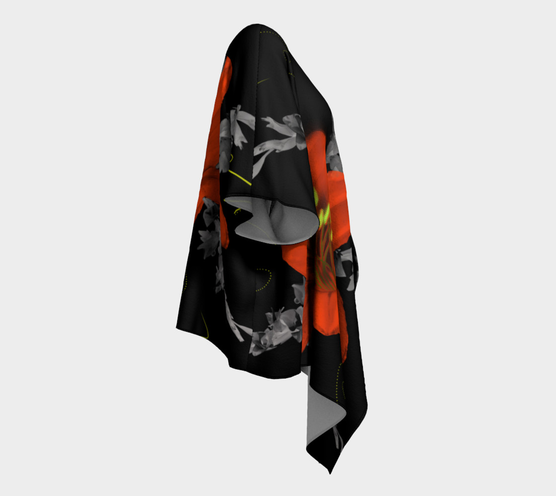 Lily and Gladiola Draped Kimono preview #3