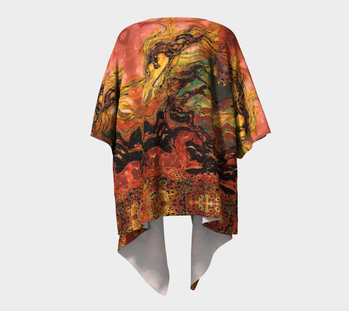 Caught in the Thunderstorm Draped Kimono preview #4