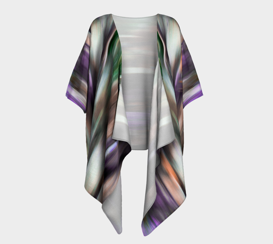 Color Blur Draped Kimono preview #1