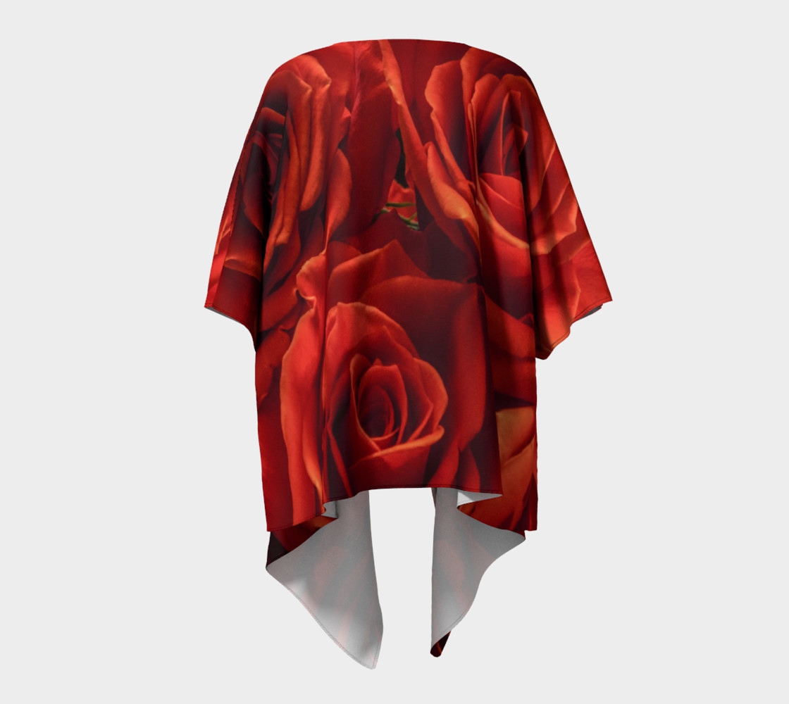 Velvet Rose Draped Kimono preview #4