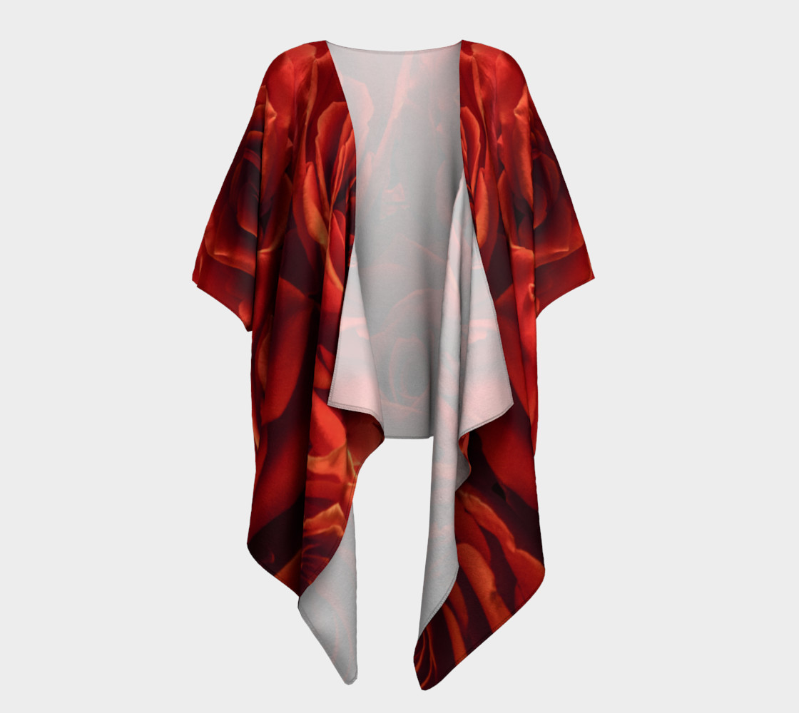 Velvet Rose Draped Kimono preview #1