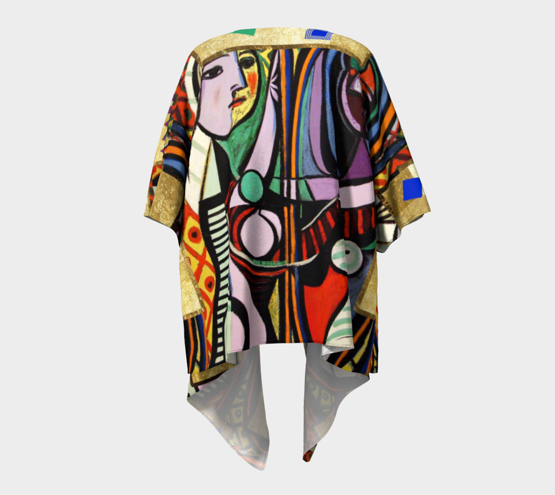 Picasso art collage Draped Kimono preview #4
