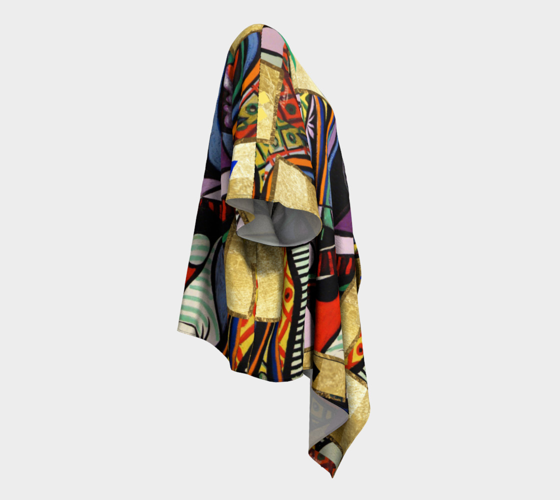 Picasso art collage Draped Kimono preview #3