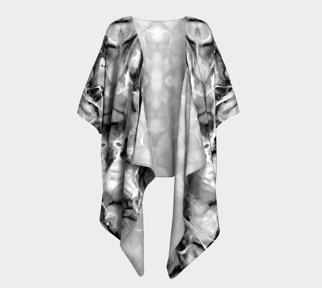 Gray Marble Draped Kimono 3D preview