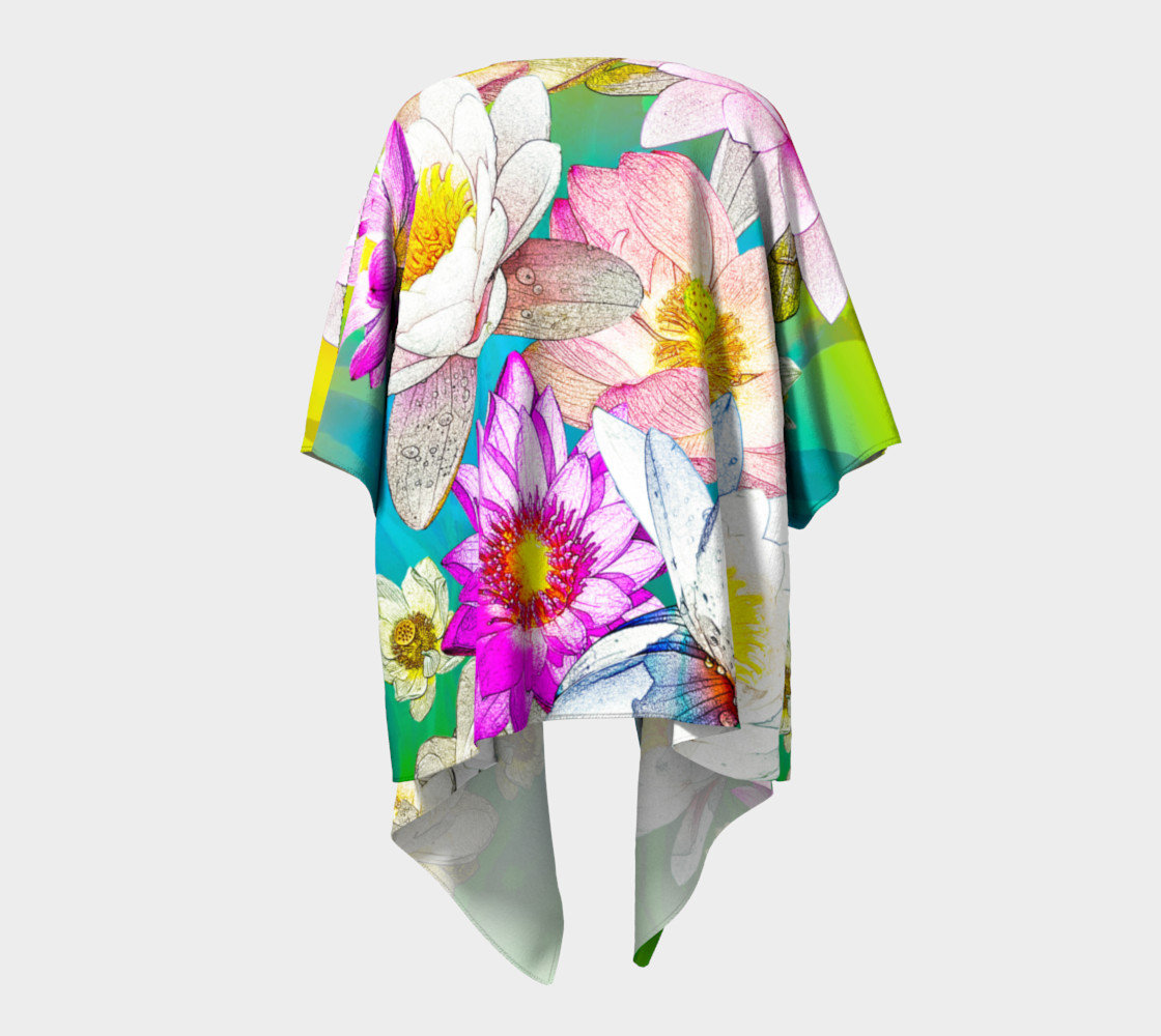 Lotus pond Draped Kimono preview #4
