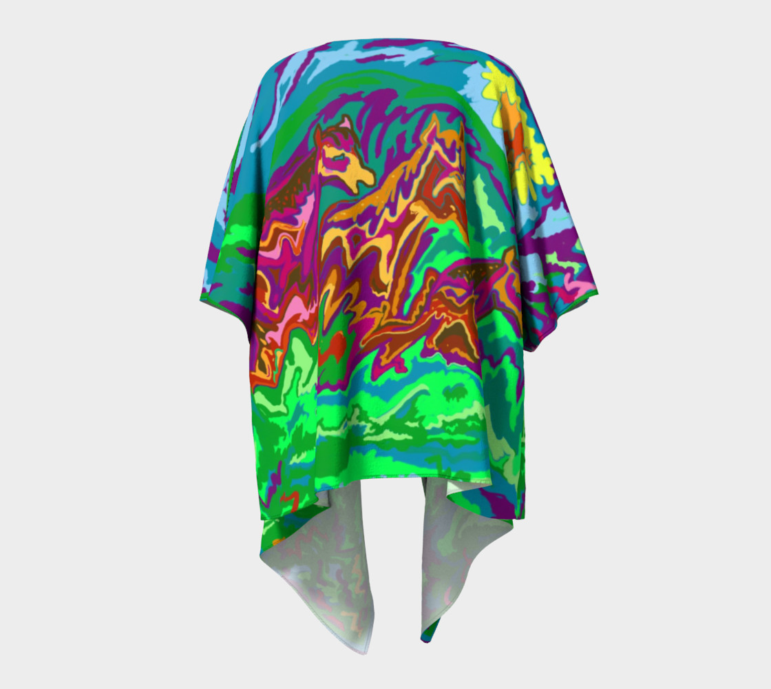 Purple Feathered Horses Kimono 2 preview #4