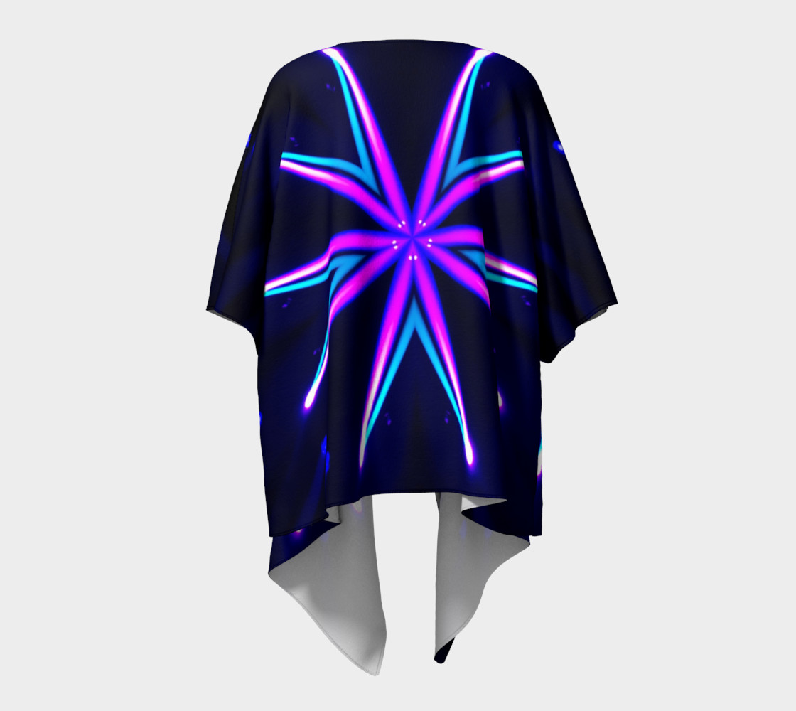 Antelope Pink and Turquoise Starburst Draped Kimono preview #4