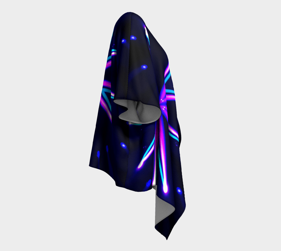 Antelope Pink and Turquoise Starburst Draped Kimono preview #3