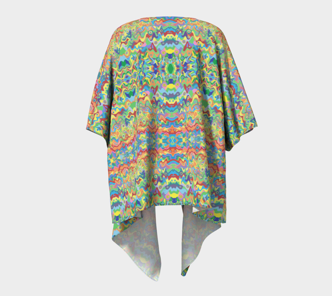 Abstract Hills Pattern Draped Kimono preview #4