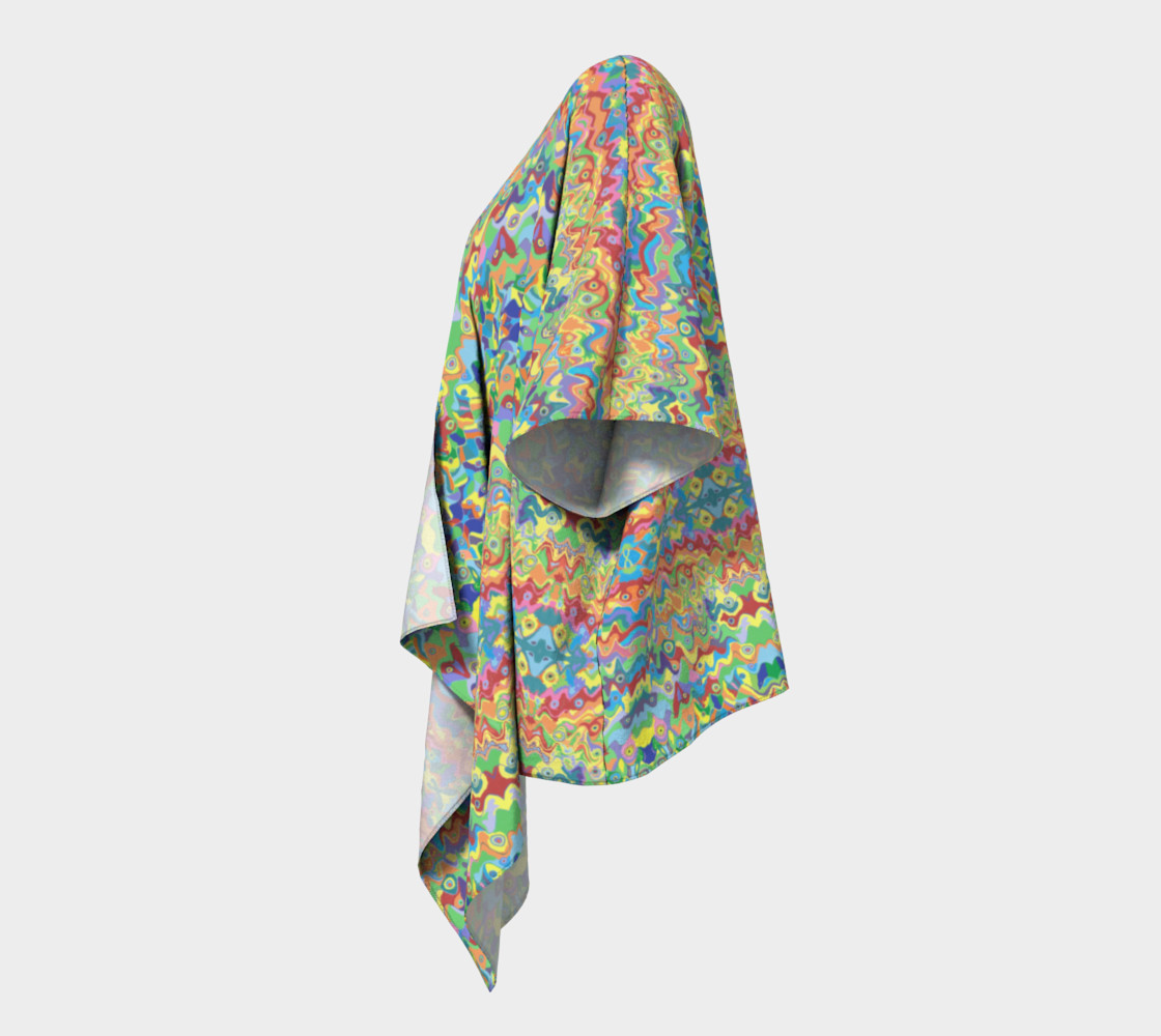 Abstract Hills Pattern Draped Kimono preview #2
