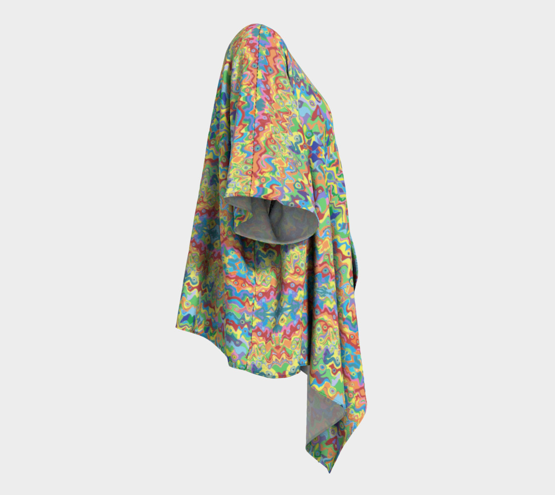 Abstract Hills Pattern Draped Kimono preview #3