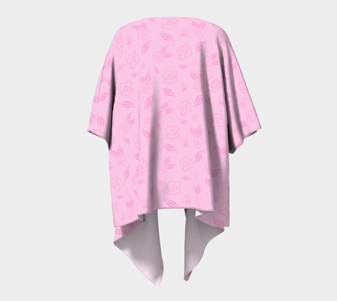 Aperçu de Cartoon Rose Draped Kimono #4