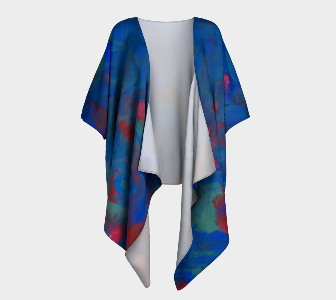 Roses of the Sea Draped Kimono preview #1