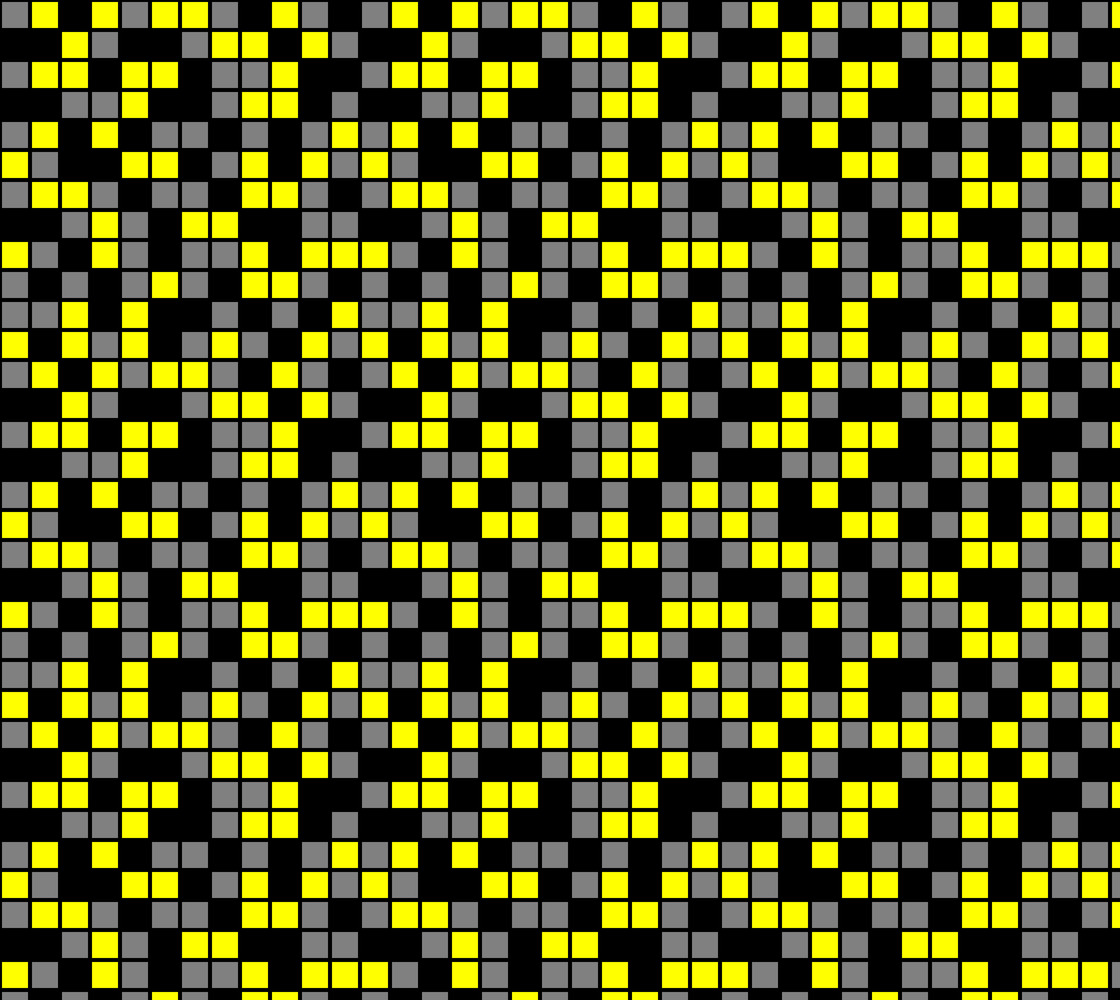 Yellow Black And Medium Grey Random Mosaic Squares Design