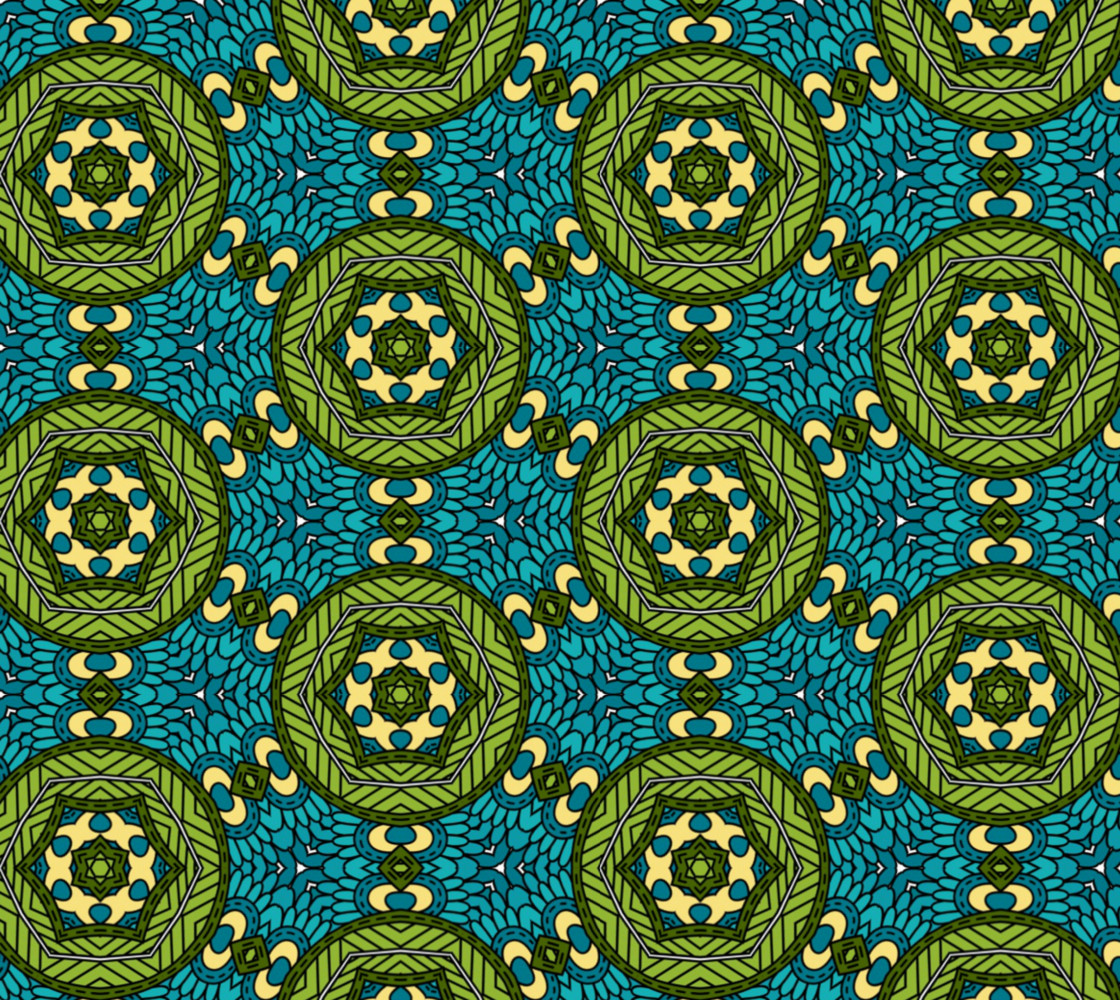 Blue and Green Vintage Abstract 1 thumbnail #1