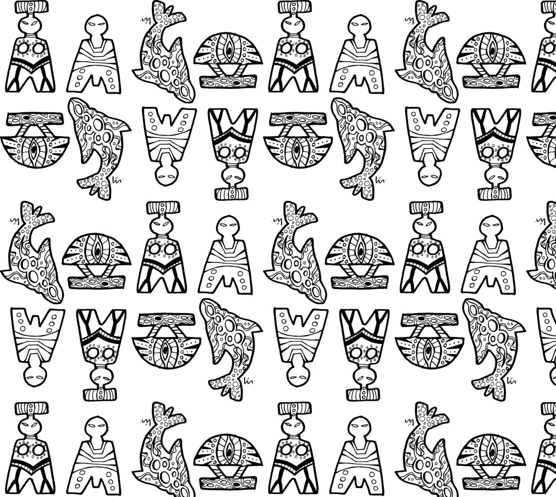 inuk Design Man Woman Ulo and Fish pattern thumbnail #1