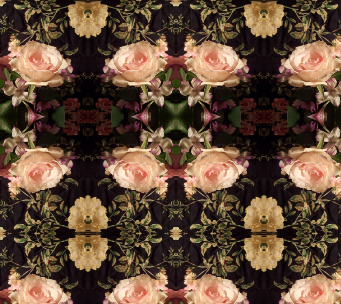 Pink Rose Trellis Elegance 2496 mirror 9.62 X 12. 76 thumbnail #1
