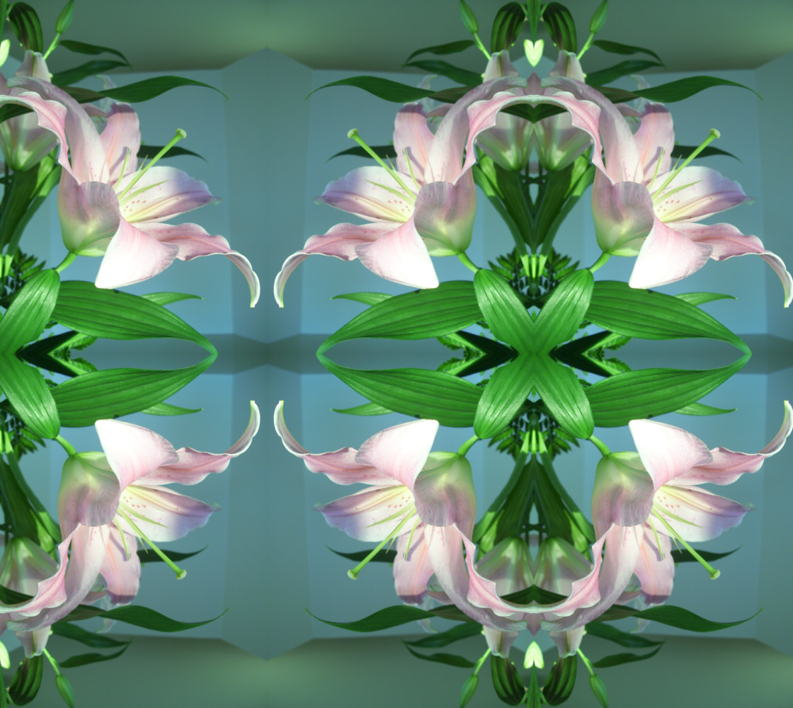 Pink Lily Green Backdrop 6770 basic mirror 12.54 x 16.67 thumbnail #1