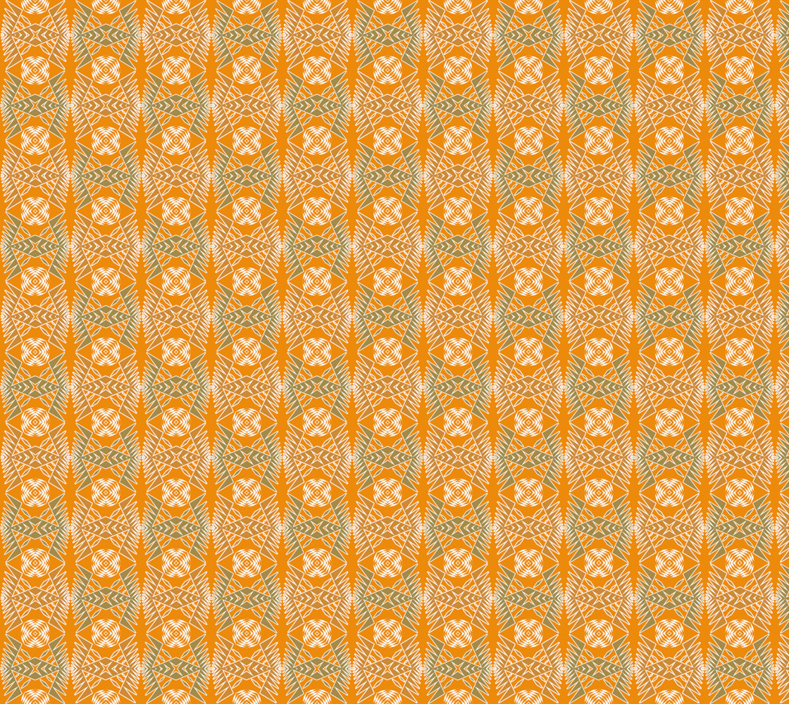 Ethnic geometric orange pattern Miniature #1