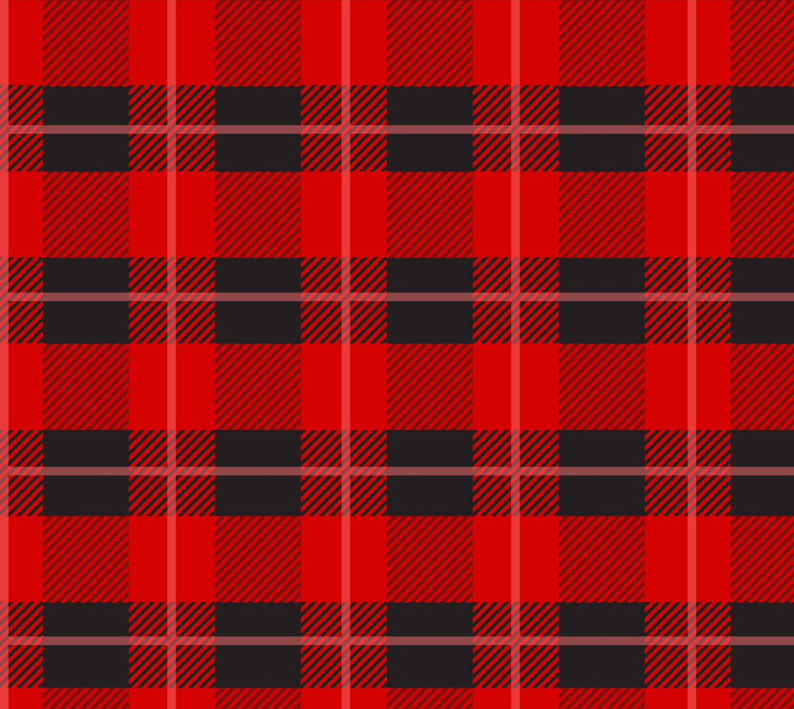Red and Gray Plaid Miniature #1