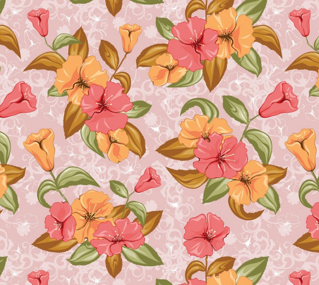 Fantasy Floral - Vintage - Pink, Orange thumbnail #1