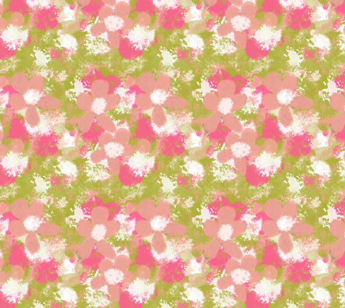 Abstract Peach Flowers thumbnail #1