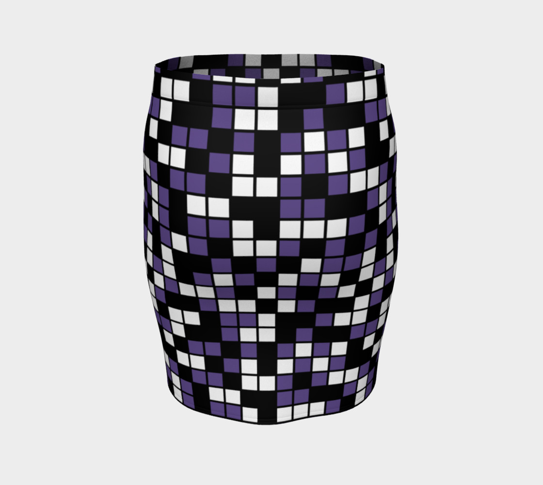 Aperçu de Ultra Violet Purple, Black, and White Random Mosaic Squares #4