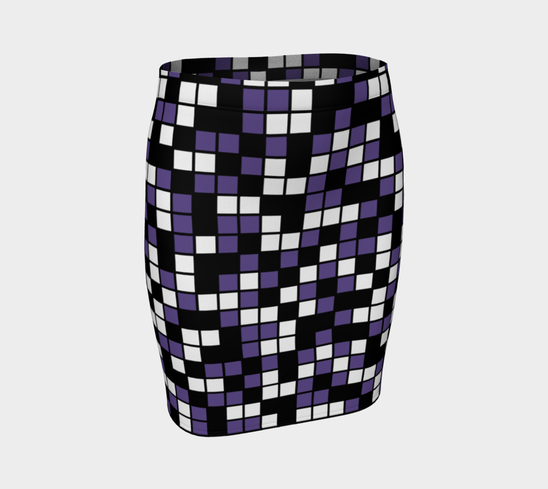 Aperçu de Ultra Violet Purple, Black, and White Random Mosaic Squares #1
