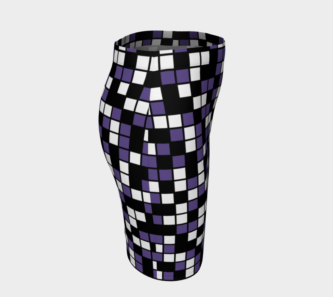 Aperçu de Ultra Violet Purple, Black, and White Random Mosaic Squares #3