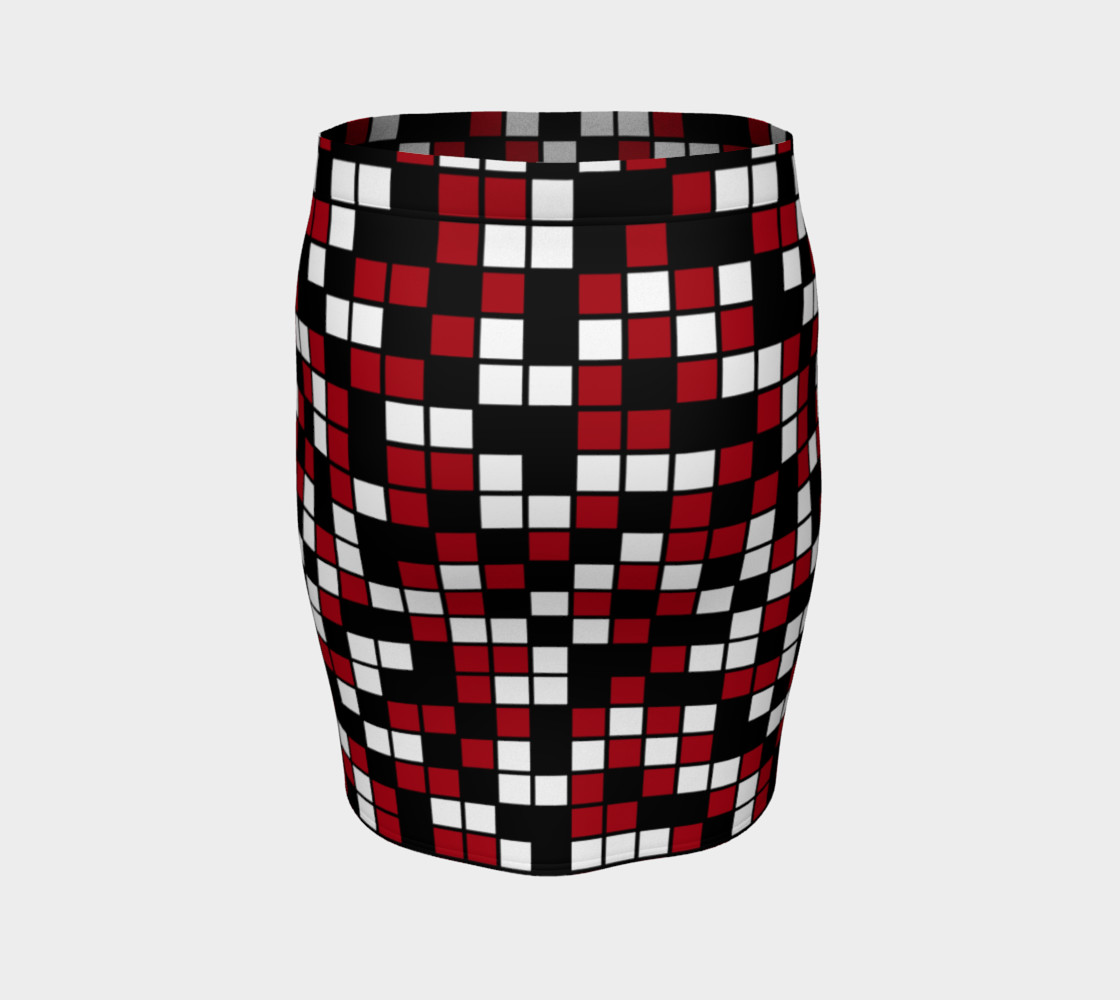 Aperçu de Dark Red, Black, and White Random Mosaic Squares #4